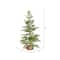 3ft. Unlit Cedar with Pinecones Artificial Christmas Tree in Burlap Base